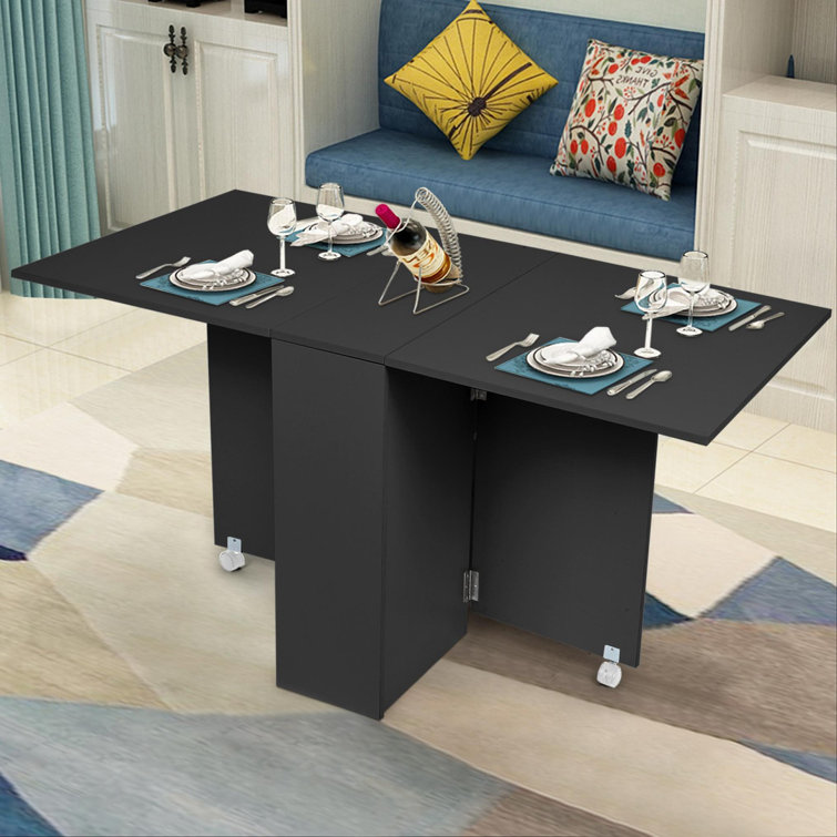 Ebern Designs Alkire Drop Leaf Trestle Dining Table Wayfair.ca